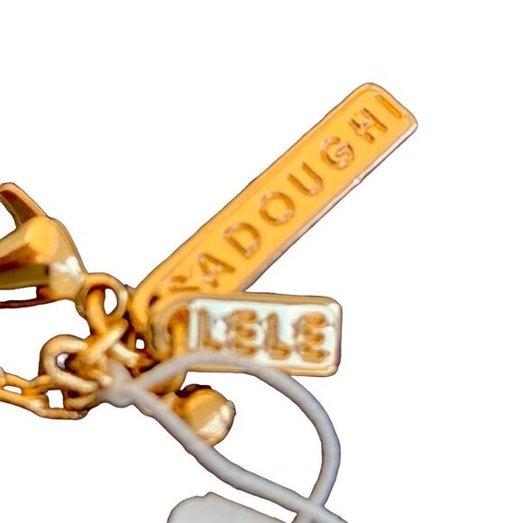 Lele Sadoughi Triple Loop Hoop Circle Pendant Cherry Red Ring Necklace - Picture 5 of 6